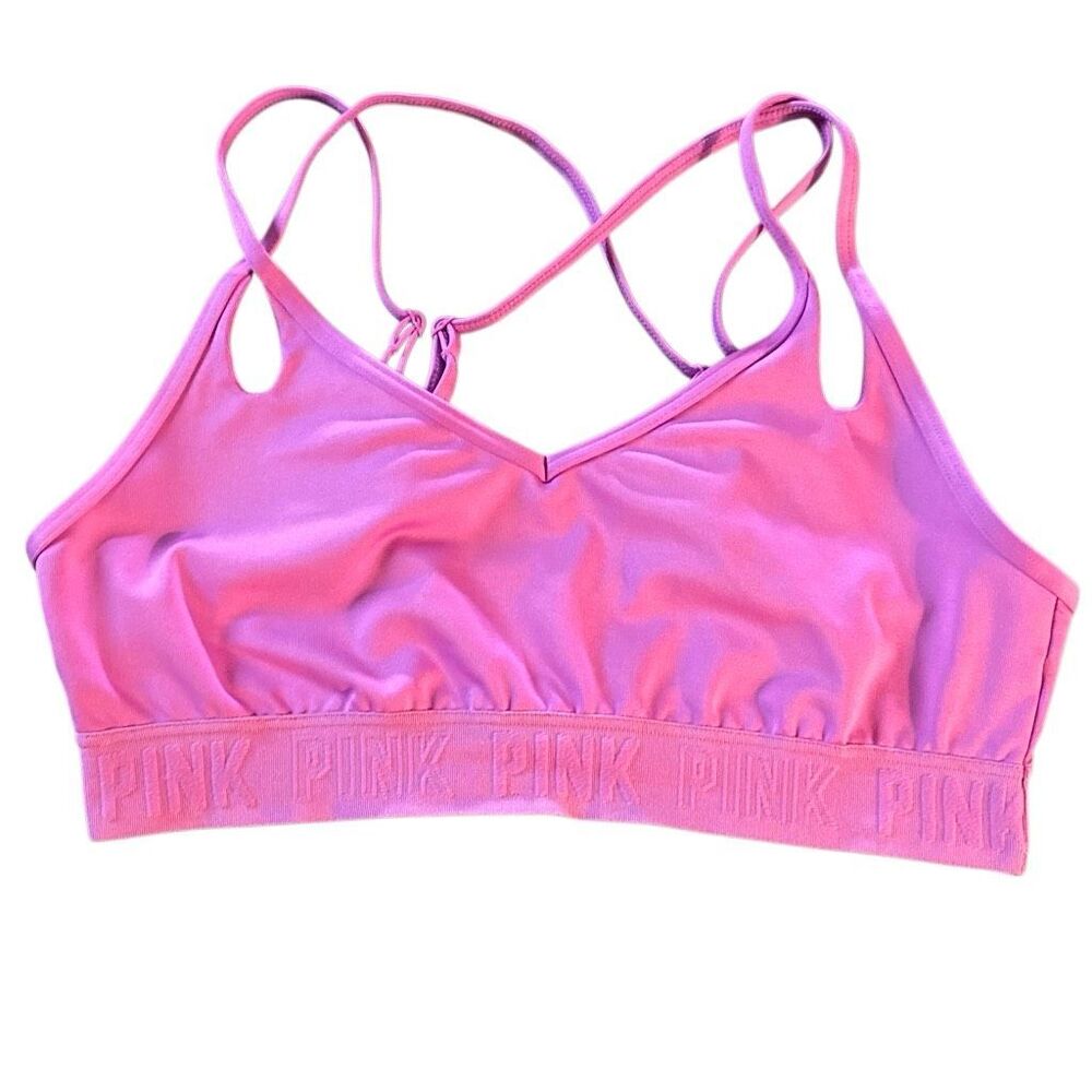 Victoria's Secret Pink Crossback Sports Bra Wireless Pullover Full Cup Size M